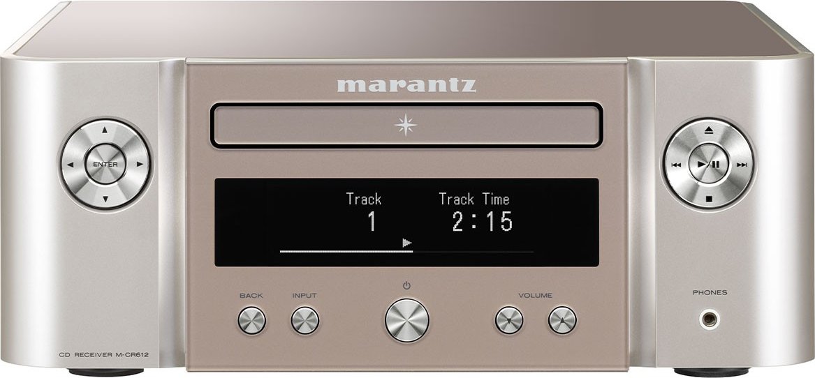 Marantz M-CR612 Melody X — síťový CD přijímač DAB+ HEOS Wi‑Fi, MARANTZ Silver-Gold