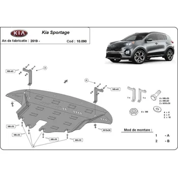 Kryt motoru KIA SPORTAGE (QL, QLE) Kryt pod motor - Plech -