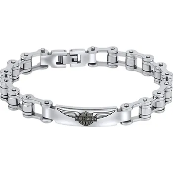 Šperk Náramek Harley Davidson z chirurgické oceli design motorkářský 22 cm