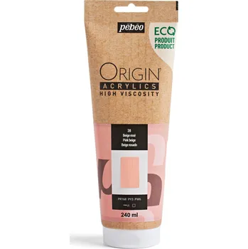 Vodová barva Akrylová barva Pébéo Origin Acrylics - 28 Pink Beige Objem: 240 ml