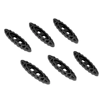 Airsoft FMA Stahovák na gumu / provaz pro batohy, kapsy a sumky (6ks), černá