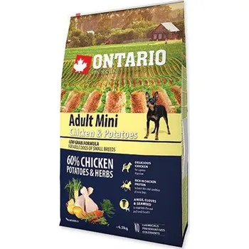 Krmivo pro psa ONTARIO Dog Adult Mini Chicken & Potatoes & Herbs (6,5kg)