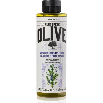 Sprchový gel Korres Pure Greek Olive & Rosemary Flower osvěžující sprchový gel 250 ml