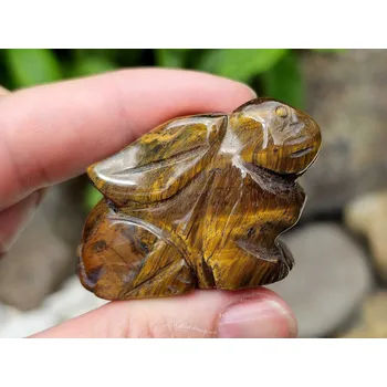 Přírodní kámen Králík tygří oko z Indie 45-50mm
