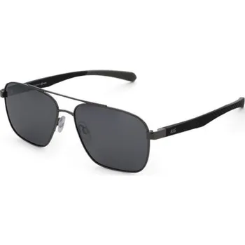 Sluneční brýle HIS 44105 šedá mat černá, čočka stříbrná zrcadlo polarizovaná 3