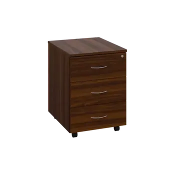 Zásuvkový kontejner BKC 1 - 00 kontejner pojízdný, 3-zásuvkový, deska 18 mm, centrální zámek, ořech královský