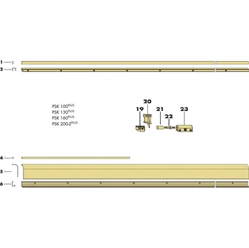 Okenní klika Siegenia Profilová sada PSK PLUS vel. 87/200 stříbrná