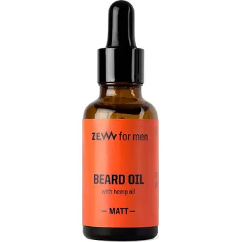 Péče o vousy Zew for men Matt Beard Oil with Hemp 30 ml - Matný olej na vousy s přírodním složením