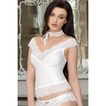 Dámská erotická košilka Róža Sija bílá, VELIKOST M