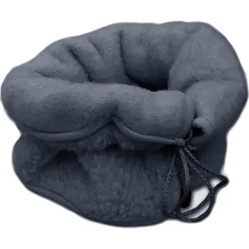 Ovčí Věci Nákrčník na knoflíky z ovčí vlny merino tmavě šedá