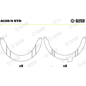 Kliková hřídel Distanční kotouč, kliková hřídel GLYCO A139/4 STD