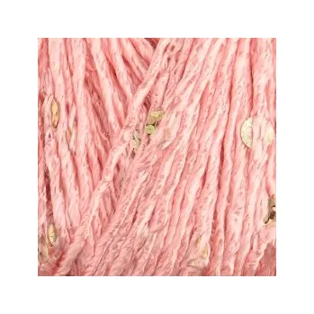 Příze Stenli Venera - viskóza s flitry - 3292 lososová zlaté flitry