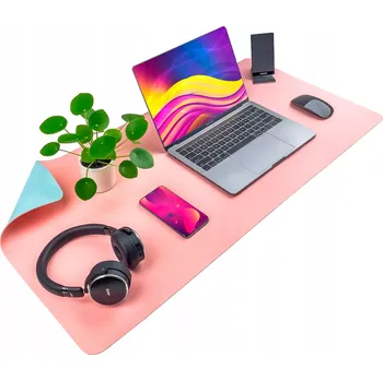 Ochranná podložka na stůl pro klávesnici a myš 60x35 cm - růžová a modrá