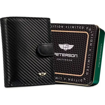 Peněženka Pánská kožená peněženka Peterson PTN 348Z-CA černá