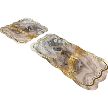 Koupelnová předložka Sada 2 koupelnových předložek Abstract béžová