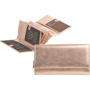 Peněženka Dámská kožená peněženka 511-2120 zlato-růžová