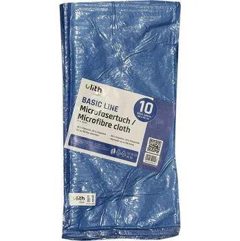 Utěrka utěrka z mikrovlákna 400x400 mm Ulith Basic - modrá (10 ks/balení)