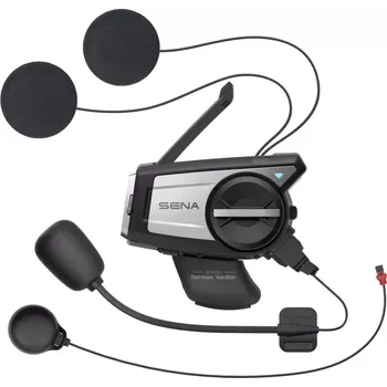 Interkom na motorku Komunikační zařízení / headset pro motorkáře s kamerou SENA 50C SE 4K MESH HEADSET HARMAN KARDON 50C-01 (s kamerou, reproduktory a mikrofon Harman Kardon pro jízdu na motocyklu)