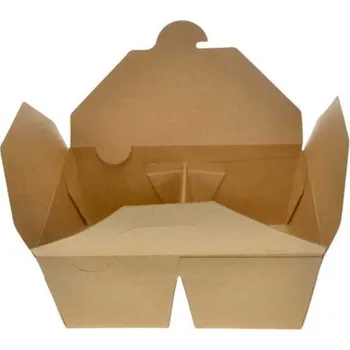 Jednorázové nádobí BioBox DUO 2x500ml papírový kraft na odnesení jídla/25 ks