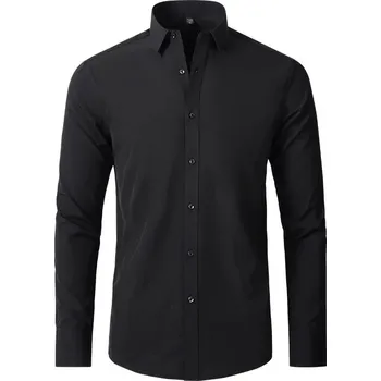 Pánská košile Pánská elastická košile Barva: Černá, Velikost: 7XL