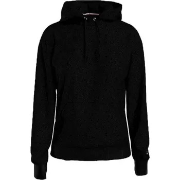 Dámská mikina Dámská mikina Tommy Hilfiger ICON 2.0 LOUNGE VEL-HOODIE HWK VELOUR XS Černá