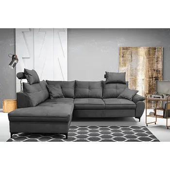 Sedací souprava SALVATOR - LEVÁ sedací souprava, látka ŠEDÁ Letto 93 (Solei) (FI) - kolekce "F" (K250)