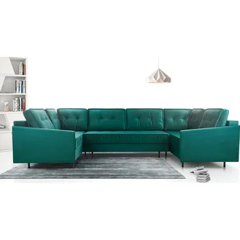 Sedací souprava Falco Rozkládací sedací souprava do U ALADIN s úložným prostorem, zelená