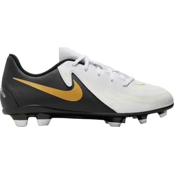 Fotbal Dětské kopačky Nike JR PHANTOM GX II CLUB FG/MG 5.5Y Bílá, Černá, Zlatá