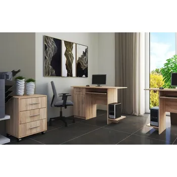 Psací stůl Psací PC stůl VIBER 1D1S, levý, sonoma