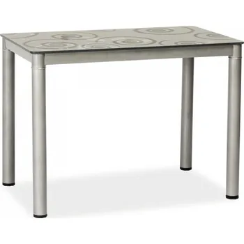 Jídelní stůl Jídelní stůl DAMAR 80x60, kov/sklo, šedý