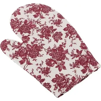 Chňapka Bellatex Kuchyňská chňapka Bordo květ 28x18 cm