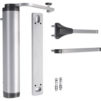 příslušenství k bráně Hydraulický samozavírač LOCINOX 90°/180° pro brány do 150 cm/150 kg, nástěnný, černý, VERTICLOSE-2-WALL-SILV