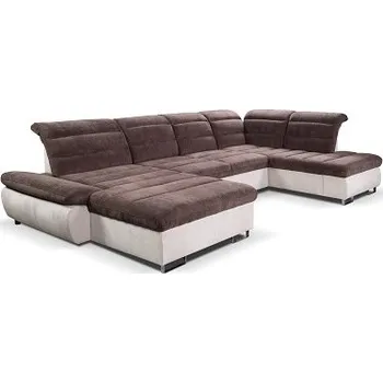 Sedací souprava ROMANTIKA U -(ROMA) -OSBL-3F-OSP -PRAVÁ sedací souprava , látka SMETANOVÁ/ČOKOLÁDOVÁ korpus MISTERIO 03 /sedák, MISTERIO 99, kolekce (ST) - "STA" (K250) NOVÁ LÁTKA