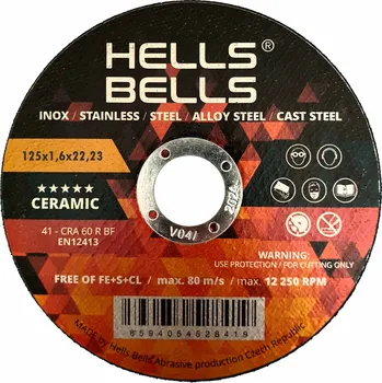 Brusný kotouč Hell Bells Řezný kotouč Hells Bells SG-CERAMIC 41-125x1,6x22,2 (HBSG12516)