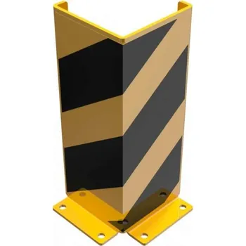 Dětská zábrana Zábrana proti nárazu, rohová, zesílená, výška 400 mm, žlutočerná, 477_90B