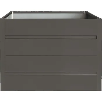 Květináč Vysoký nadzemní záhon kovový tmavě šedý na zeleninu / bylinky / květiny, 90x90x76 cm