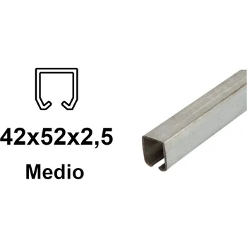 Pohon brány C-profil pro závěsnou bránu 42×52×2,5 1 m (ZB-CP42x52M-1)