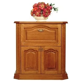 Šatní skříň Skříňka s barem LEWIS masiv Barva: moření Bawaria