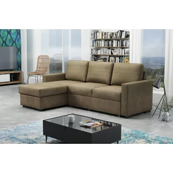 Sedací souprava Falco Rohová sedací souprava Tomáš, rozkládací s úložným prostorem, světle hnědá/Paros 3