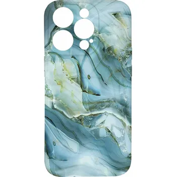Pouzdro na mobilní telefon Kryt Modro šedý mramor pro iPhone 15 Pro