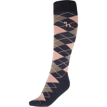 Jezdecké podkolenky Horze káro, 36-38 - Červená - Béžová