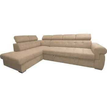 Sedací souprava ATLANTIDA - LEVÁ - sedací souprava(ATLANTA) látka SVĚTLE HNĚDÁ - GUSTO 09 - celočalouněná i záda - kolekce "B" (K250-Z)