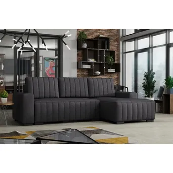 Sedací souprava Falco Rohová sedací souprava HAKIM rozkládací s úložným prostorem, pravá, šedá/falcone05