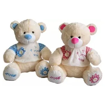 plyšák PLYŠ Medvídek v triku 40cm I Love You 2 barvy