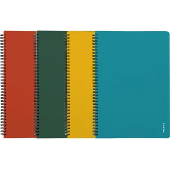 Twin wire blok A5 PP VERDE mix barev