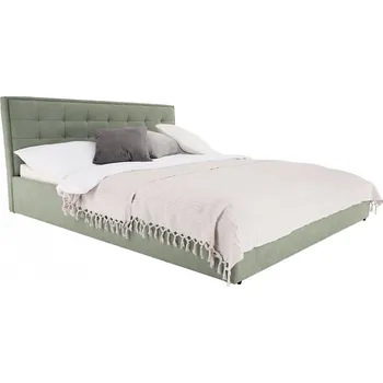 Postel Čalouněná postel ELSIE 160x200, s úložným prostorem, mentolová