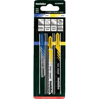 Pilový plátek Sada pilových plátků dřevo/kov Metabo, 3-dílná