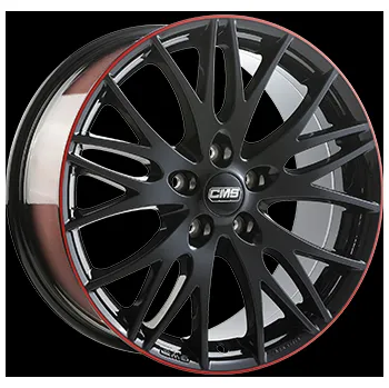 Alu kolo Alu kola CMS C8 černá-červený límec 7,5x17" 5x108 ET45 67,2