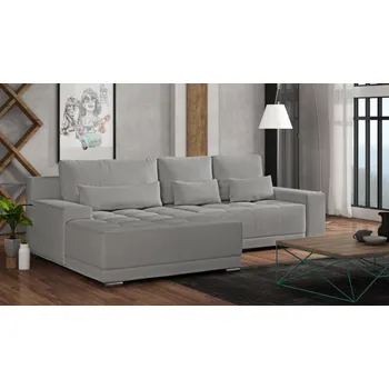 Sedací souprava Falco Rohová sedací souprava Lacom MAX UNI, rozkládací s úložným prostorem, světle šedá Vardo 06