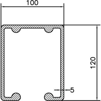 Příslušenství ke karavanu Sada plotýnek se šrouby pro nadpojení C-profilu 100x120